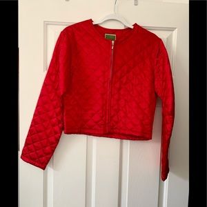 Vintage red quilted esprit jacket! So precious. Size small.